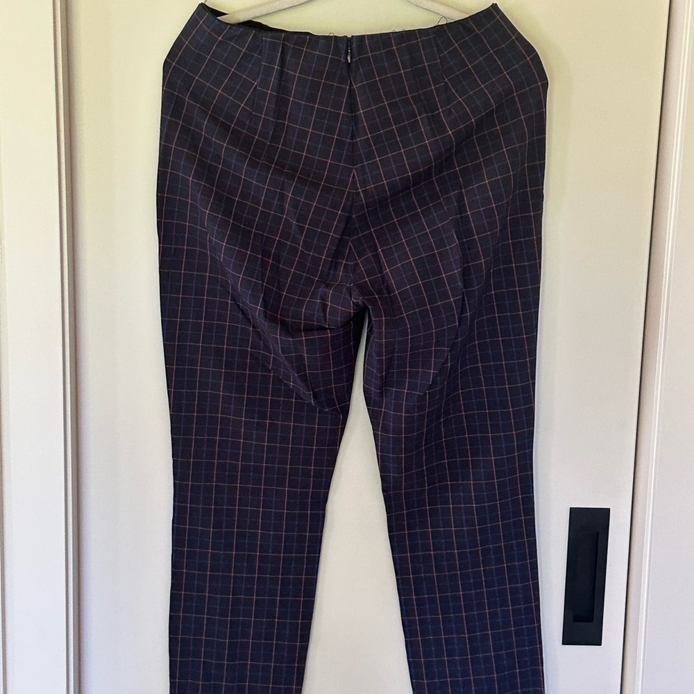 Rag & Bone Checkered Pants in Dark Blue and Burgundy - Picture 4 of 4